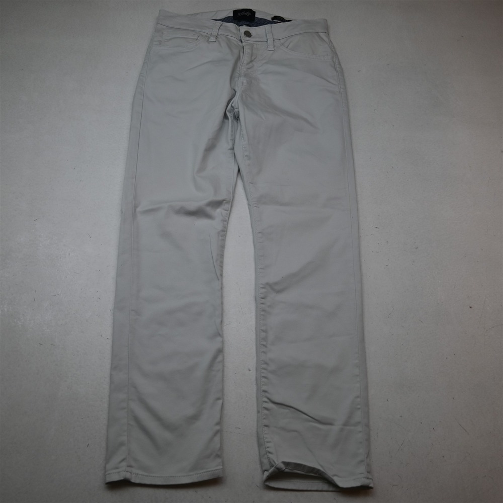 34 Heritage 32x30 Light Gray Stretch Denim Courage Mid Rise Straight Mens Jeans